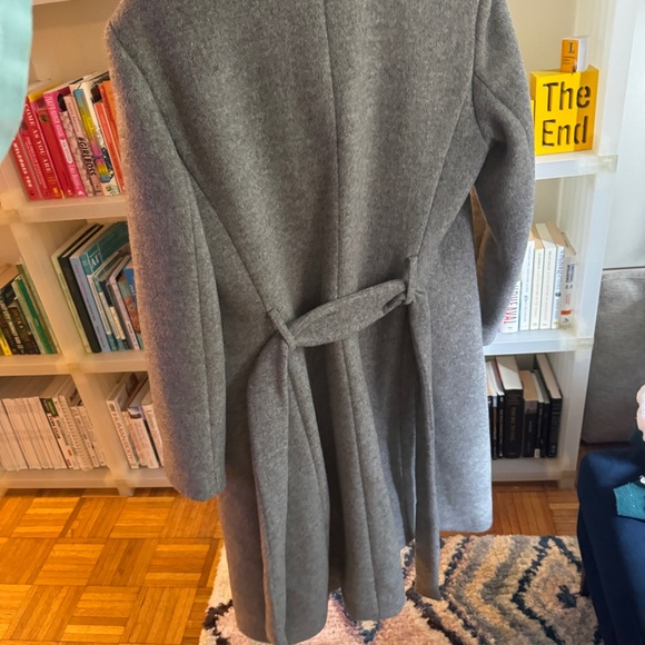 Club Monoco Baylee Long Wrap Wool Coat Gray Size S - Picture 9 of 15